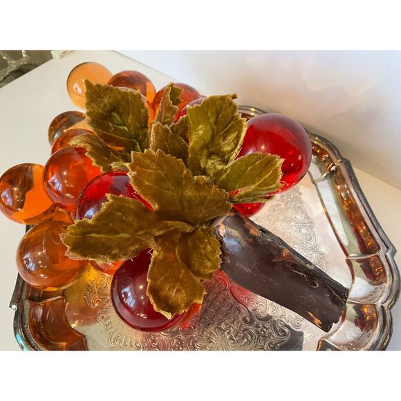 Stunning large size MCM amber lucite grape cluster must see - Picture 2 of 5